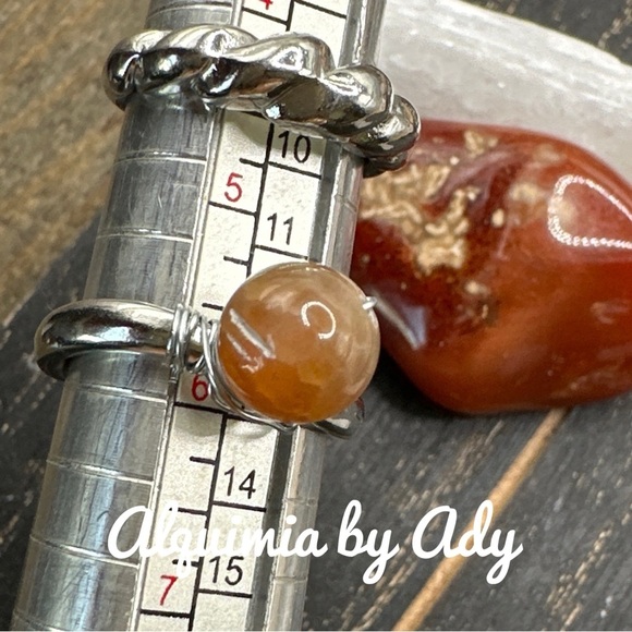 Alquimia by Ady Silver and Orange Ring - Picture 2 of 2
